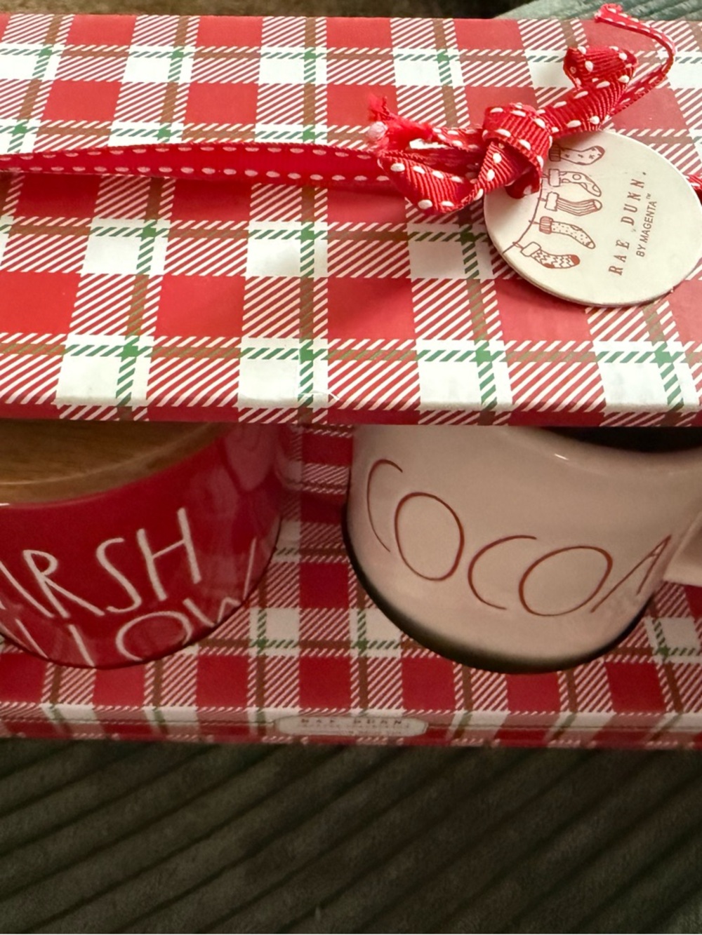 Rae Dunn Red Marshmallow Canister & Cream Cocoa Mug Holiday Set - Picture 2 of 3